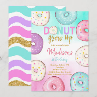 Rosquinha Aumentar o Convite para Aniversários de 