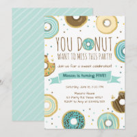 Rosquinha Convite de aniversário rosquinha Deseja