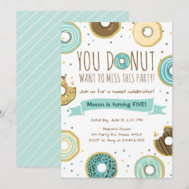 Rosquinha Convite de aniversário rosquinha Deseja 