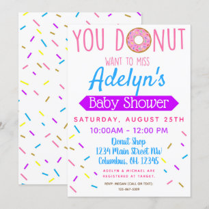 Rosquinha, Convite para Chá de fraldas de Rosca