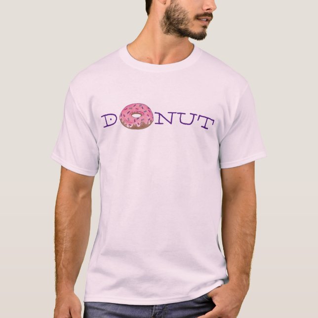 Rosquinha cor-de-rosa com T-Shirt aspersor (Frente)