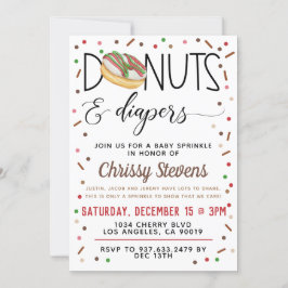 Rosquinha de Chocolate Bebê aspersão Chá Convite