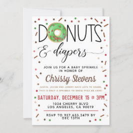 Rosquinha de Chocolate Bebê aspersão Chá Convite