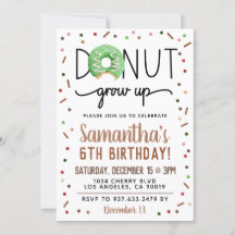 Rosquinha de Natal Cresce Convite de Aniversário