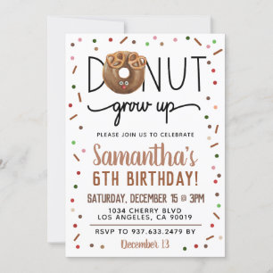 Rosquinha de Natal Cresce Convite de Aniversário