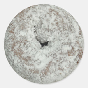 Rosquinha de pó adesivos brilhantes redondos e red