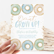 Rosquinha de primeiro aniversario de Convite para 