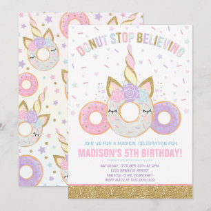 Rosquinha E Rosquinha De Convite Da Unicórnio Dei