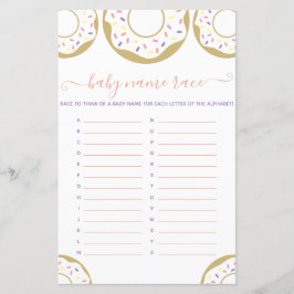 Rosquinha Empurrada Com Amor, Jogo Race De Nome Do