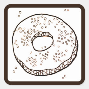 Rosquinha KNIT Pequenos Adesivos Quadrados