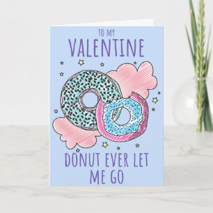 Rosquinha Não Me Deixe Ir Cartão de São Valentim D