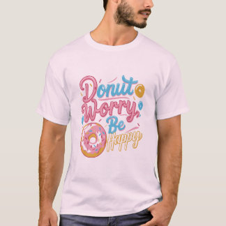 Rosquinha Preocupada com a Design de Camisa Feliz