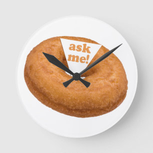 Rosquinha Relógio de parede personalizado do Humo