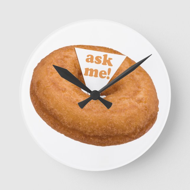 Rosquinha Relógio de parede personalizado do Humor (Frente)