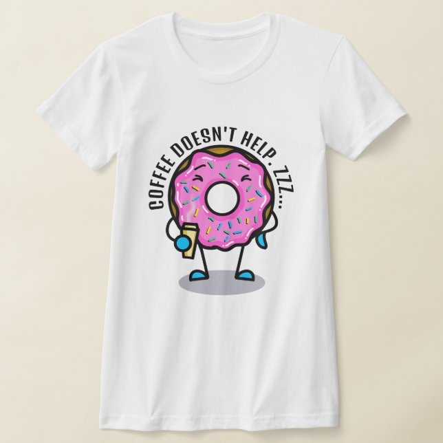 Rosquinha sonolenta com T-Shirt Café (Postura )