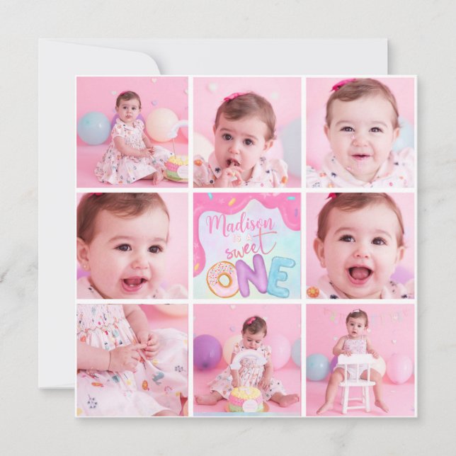 Rosquinha Sweet One Convite (Frente)