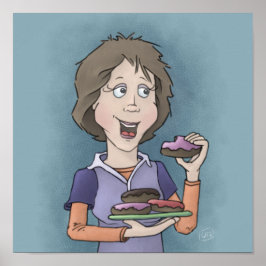 Rosquinhas com poster de borrifagem