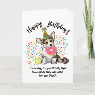 Rosquinhas de Cartões de Aniversário de Cachorro E