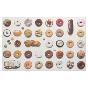 Rosquinhas Dotty no branco, tecido pela jarda