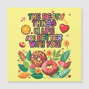 Rosquinhas e flores do Dia de os namorados de sala