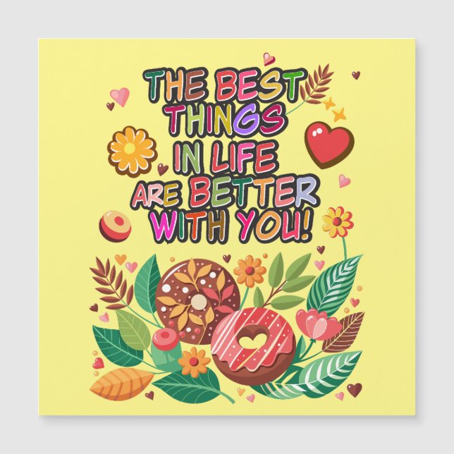 Rosquinhas e flores do Dia de os namorados de sala (Frente)