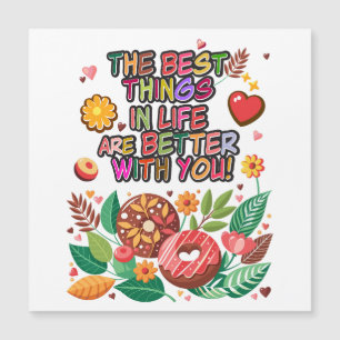 Rosquinhas e flores do Dia de os namorados de sala