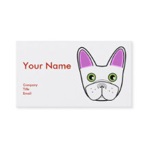 Rosto Adorável de Bulldog Francês - Cartão de visi