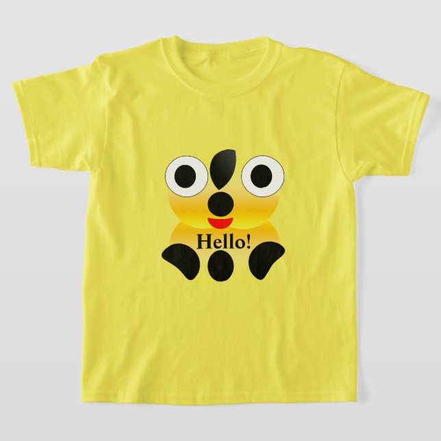 Rosto Bonito Olá Garoto T-Shirt (Postura )