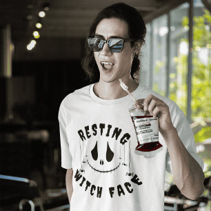 Rosto de Bruxa Descansada: Camiseta do Dia das Bru