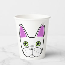 Rosto de Buldogue Francês Branco