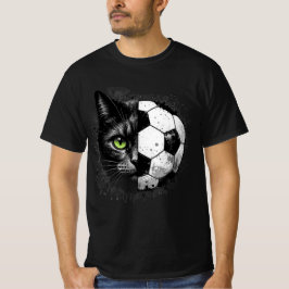 Rosto de Jogo | Camiseta Gráfica Metade Gato Metad