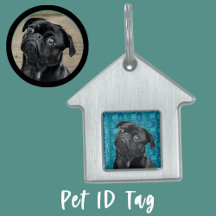 Rosto de Pug Preto Fofo Charme | Amor de Cachorro