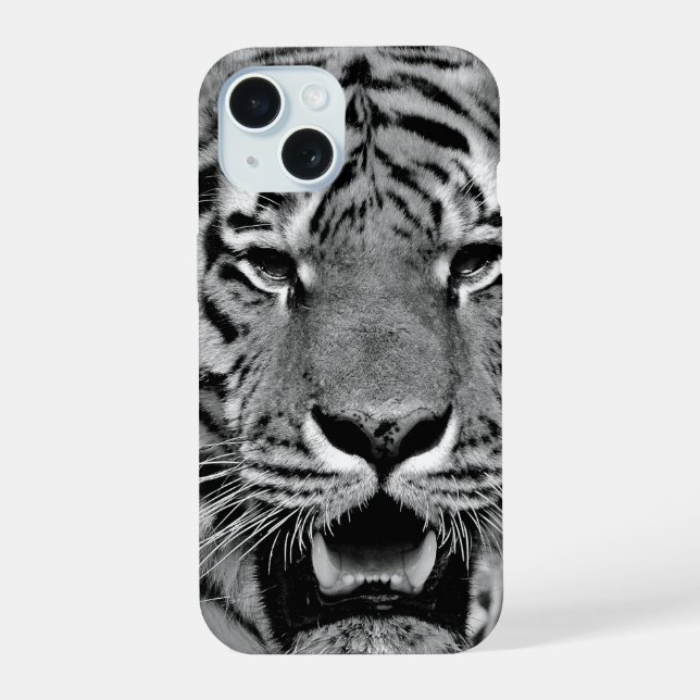 Rosto de Tigre Preto e Branco (Verso)