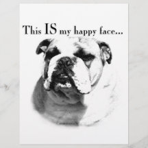 Rosto Feliz Bulldog