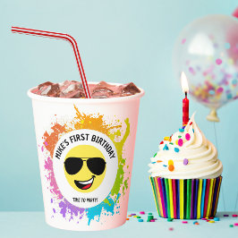 Rosto Feliz Fofo,Óculos de Aviador,Primeiro Aniver
