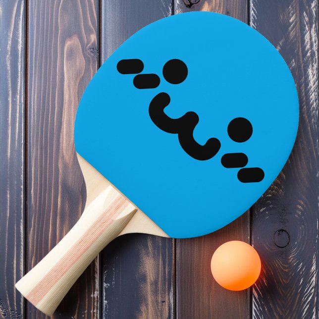 Rosto Fofo Raquete de Ping Pong Azul (Criador carregado)