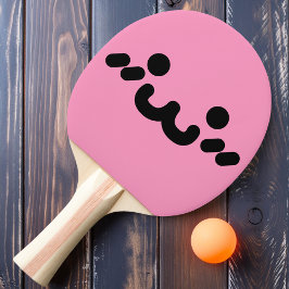 Rosto Fofo Raquete de Ping Pong Rosa Claro