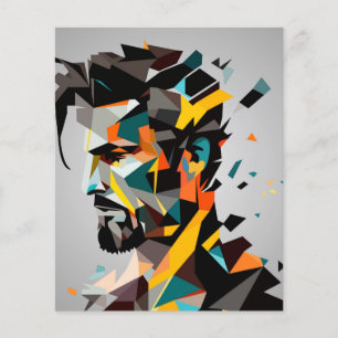 Rosto humano no estilo abstrato