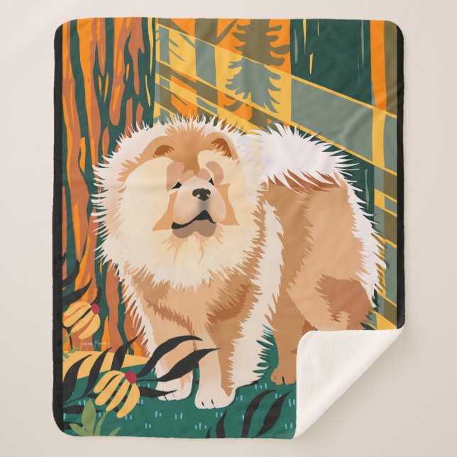 ROSTO O cobertor de sherpa do SUN Chow (Frente)