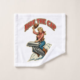 Rosto Passe a Toalha 'Ride the Cap' – Toalha de Lavagem 