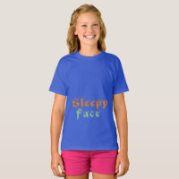 Rosto Sonolento: Camiseta Básica Para Meninas