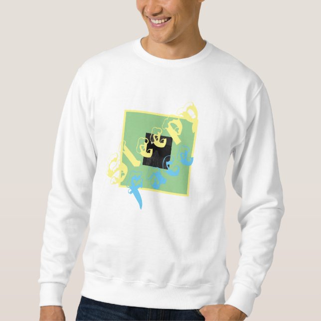 Rosto Sonolento: Suéter clássico de Crewneck (Frente)