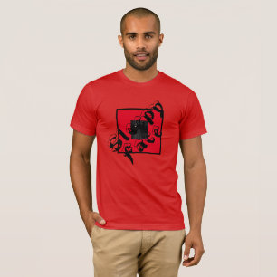 Rosto Sonolento: T-Shirt Vermelho Crewneck