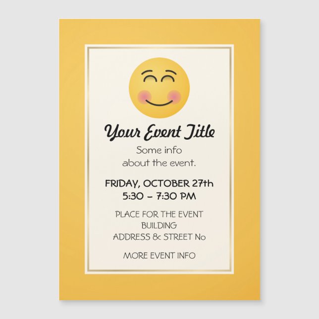 Rosto sorridente com olhos sorridentes (Frente)