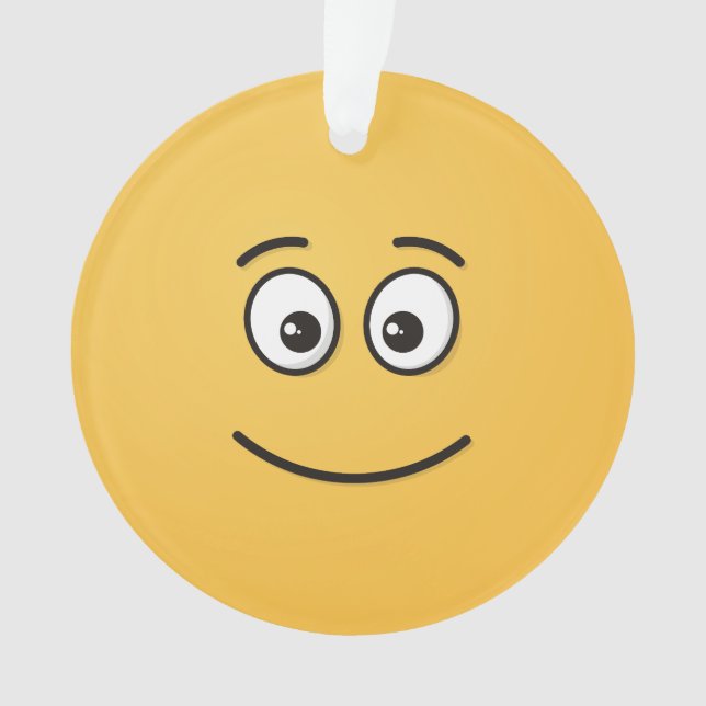 Rosto Sorridente com Ornamento de Olhos Abertos (Frente)
