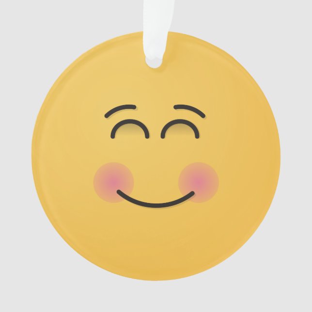 Rosto Sorridente com Ornamento de Olhos Sorridente (Frente)