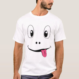 Rosto Sorridente Engraçado – Camiseta Fofa com Lín