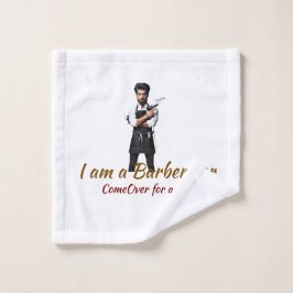 Rosto tema toalha de banho personalizada Barber