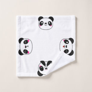 Rosto Toalha de banho de Emoji da panda