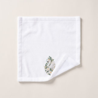 Rosto Toalha de Banho Floral Cisne Branco Elegante